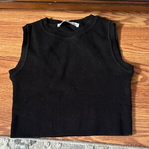 Zara Black Sleeveless Tank Top